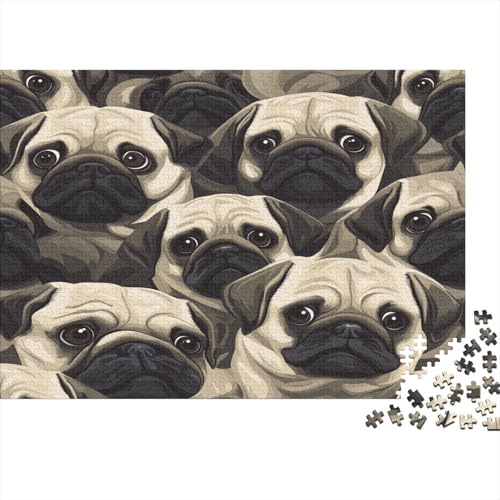 Mops Puzzle 1000 Teile Erwachsene Puzzles Für Erwachsene Klassische Puzzles 1000 Teile Erwachsene Puzzlespiel Schwer Pädagogisches Spielzeug Erwachsene Kinder Puzzel 1000pcs (75x50cm) von KuangGeKG