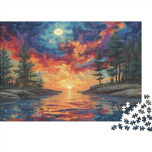 Naturlandschaft Puzzle 1000 Teile Erwachsene Puzzles Für Erwachsene Klassische Puzzles 1000 Teile Erwachsene Puzzlespiel Schwer Pädagogisches Spielzeug Erwachsene Kinder Puzzel 1000pcs (75x50cm) von KuangGeKG