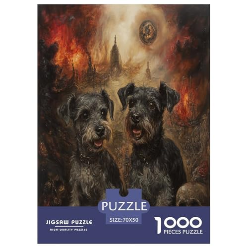Schnauzer Puzzle 1000 Teile Schwer Puzzle Spielzeug Pädagogisches Spiel Impossible Herausforderung Spielzeug Für Erwachsene Und Kinder in Bewährter 70x50cm/1000pcs Schnauzer Puzzle 1000 Teile Schwer Puzzle Spielzeug Pädagogisches Spiel Impossible Herausforderung Spielzeug Für Erwachsene Und Kinder in Bewährter 70x50cm/1000pcs von KuangGeKG