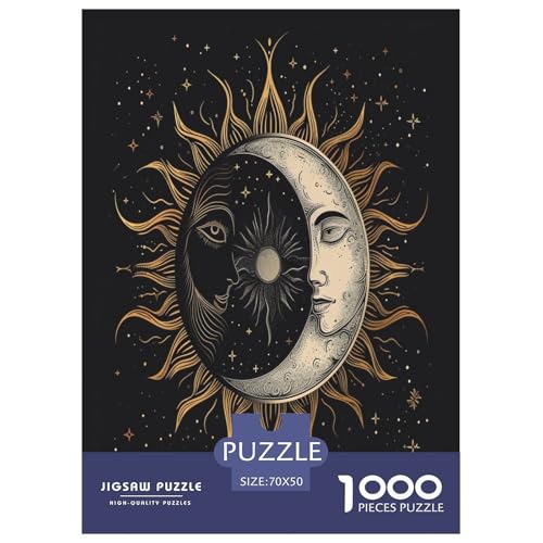 Sonne und Mond Puzzle 1000-teilige Schwer Puzzle Spielzeug Pädagogisches Spiel Impossible Herausforderungsspielzeug Für Erwachsene Kinder 70x50cm/1000pcs von KuangGeKG