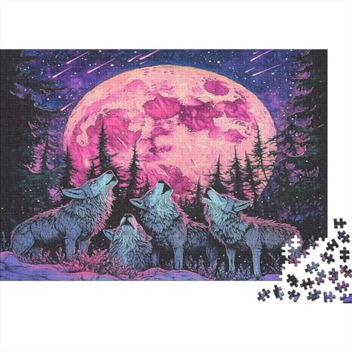 Wolf Puzzle 1000 Teile Erwachsene Puzzles Für Erwachsene Klassische Puzzles 1000 Teile Erwachsene Puzzlespiel Schwer Pädagogisches Spielzeug Erwachsene Kinder Puzzel 1000pcs (75x50cm) von KuangGeKG