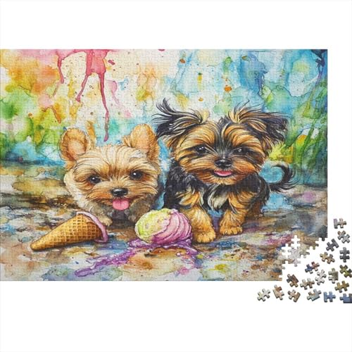 Yorkshire Terrier Puzzles1000 Teile, Puzzle Für Erwachsene, Geschicklichkeitsspiel Für Die Ganze Familie, Klassische Puzzle,Geburtstagsgeschenk Erwachsenen Puzzlespiel Puzzel 1000pcs (75x50cm) von KuangGeKG