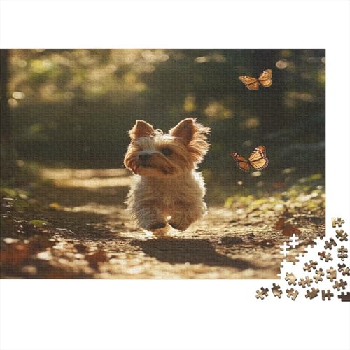 Yorkshire Terrier Puzzlespiel 1000 Teile Puzzle Für Erwachsene Und Kinder Ab 14 Jahren, Puzzle-Motiv Erwachsenen Puzzlespiel Puzzel 1000pcs (75x50cm) von KuangGeKG