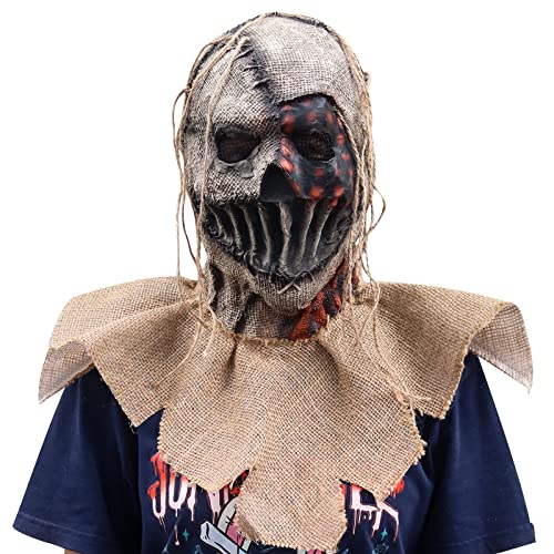 Kuberas Scarecrow Clown Zombie Horror Jutemaske gruselig böse hässliche Dämon Realistische gruselige Halloween Cosplay Maske für Erwachsene Kuberas Scarecrow Clown Zombie Horror Jutemaske gruselig böse hässliche Dämon Realistische gruselige Halloween Cosplay Maske für Erwachsene von Kuberas