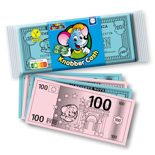 Küchle Knabber-Cash Geldscheine 20g | Absoluter Knabber-Spaß | Als Überraschung oder für Kindergeburtstage | Kinder-Oblaten | Vegan | 1 x 20g von Küchle