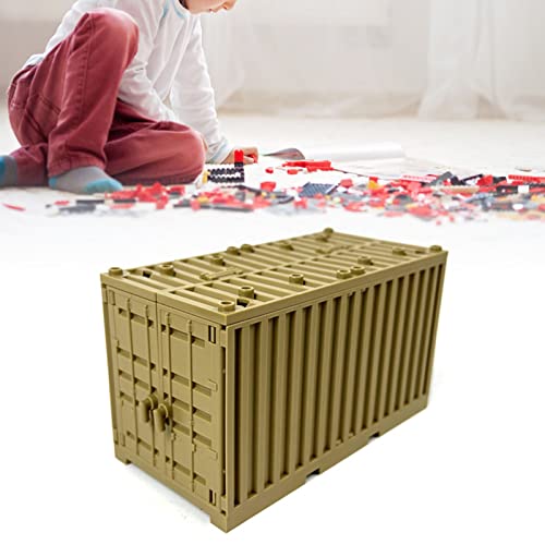 Kufoo Versandbehälter-Ziegelspielzeug, Aufbewahrungskoffer, Verbessert die Motorischen Fähigkeiten, Versandbehälter-Bausteine ​​für für Zuhause (Beige) von Kufoo