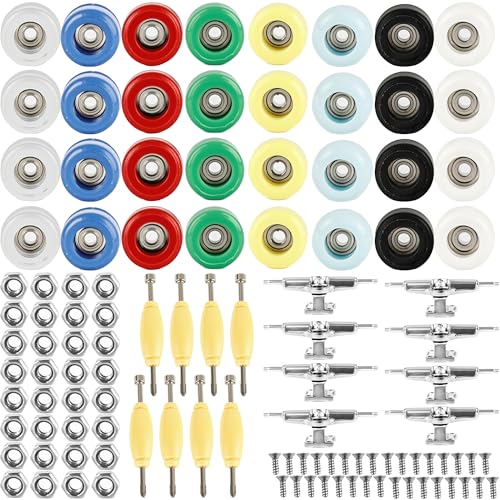 Kugliwa 8 Set Mini-Finger-Skateboard-Zubehör, Fingerbretter, Reparaturset, Griffbrett-Formwerkzeug, Teilräder für 32 mm breite Decks, Finger-Skateboard-Achsen Kugliwa 8 Set Mini-Finger-Skateboard-Zubehör, Fingerbretter, Reparaturset, Griffbrett-Formwerkzeug, Teilräder für 32 mm breite Decks, Finger-Skateboard-Achsen von Kugliwa