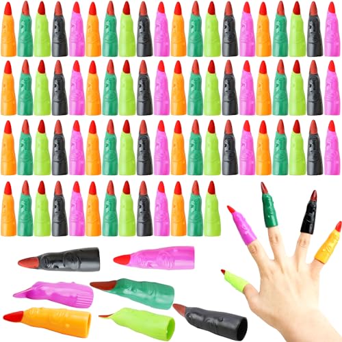 Kugliwa Hexenfinger aus Kunststoff, bunte Hexenfinger, Halloween-Fingerzeiger für Halloween, Hexe, Maskerade, Cosplay, Party-Dekorationen, 5 Farben, 80 Stück Kugliwa Hexenfinger aus Kunststoff, bunte Hexenfinger, Halloween-Fingerzeiger für Halloween, Hexe, Maskerade, Cosplay, Party-Dekorationen, 5 Farben, 80 Stück von Kugliwa