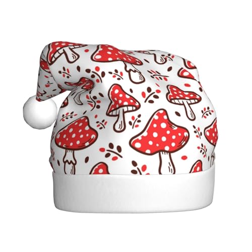 Kuilepa Amanita Weihnachtsmütze mit rotem Pilzdruck, Weihnachtsmannmütze, Weihnachtsmütze für Erwachsene, verdickte Weihnachtsmannmützen für Weihnachten, Neujahr, Urlaub, Partyzubehör Kuilepa Amanita Weihnachtsmütze mit rotem Pilzdruck, Weihnachtsmannmütze, Weihnachtsmütze für Erwachsene, verdickte Weihnachtsmannmützen für Weihnachten, Neujahr, Urlaub, Partyzubehör von Kuilepa