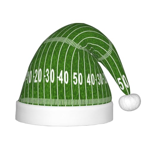Kuilepa American Football Field2 Weihnachtsmannhut, Weihnachtsmütze für Kinder, bequeme Unisex-Weihnachtsmützen für Weihnachten, Neujahr, Feiertage, Partyzubehör von Kuilepa