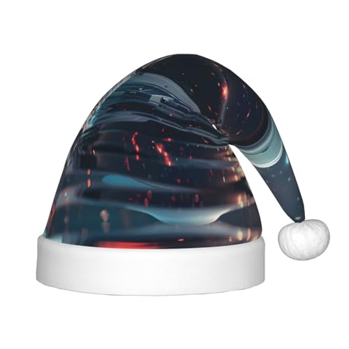 Kuilepa Astronaut-Helm mit reflektierendem Weihnachtsmann-Druck, Weihnachtsmütze für Kinder, bequeme Unisex-Weihnachtsmützen für Weihnachten, Neujahr, Feiertage, Partyzubehör von Kuilepa