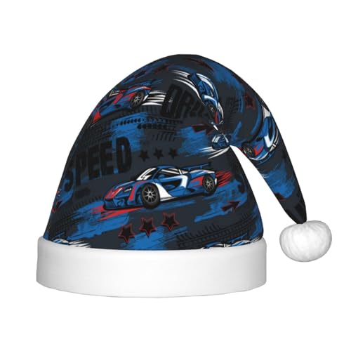 Kuilepa Blauer Sporthut mit Weihnachtsmann-Druck, Weihnachtsmütze für Kinder, bequeme Unisex-Weihnachtsmützen für Weihnachten, Neujahr, Feiertage, Partyzubehör Kuilepa Blauer Sporthut mit Weihnachtsmann-Druck, Weihnachtsmütze für Kinder, bequeme Unisex-Weihnachtsmützen für Weihnachten, Neujahr, Feiertage, Partyzubehör von Kuilepa