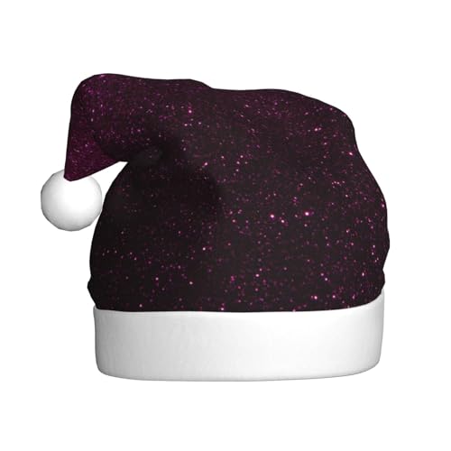 Kuilepa Dunkelviolette Weihnachtsmütze mit Glitzer-Druck, Weihnachtsmannmütze, Weihnachtsmütze für Erwachsene, verdickte Weihnachtsmannmützen für Weihnachten, Neujahr, Urlaub, Partyzubehör Kuilepa Dunkelviolette Weihnachtsmütze mit Glitzer-Druck, Weihnachtsmannmütze, Weihnachtsmütze für Erwachsene, verdickte Weihnachtsmannmützen für Weihnachten, Neujahr, Urlaub, Partyzubehör von Kuilepa