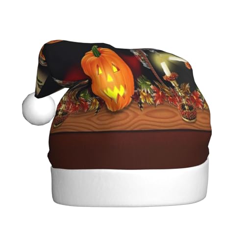 Kuilepa Halloween-Dekoration, Druck, Weihnachtsmütze, Weihnachtsmannmütze, Weihnachtsmütze für Erwachsene, verdickte Weihnachtsmannmützen für Weihnachten, Neujahr, Urlaub, Partyzubehör Kuilepa Halloween-Dekoration, Druck, Weihnachtsmütze, Weihnachtsmannmütze, Weihnachtsmütze für Erwachsene, verdickte Weihnachtsmannmützen für Weihnachten, Neujahr, Urlaub, Partyzubehör von Kuilepa