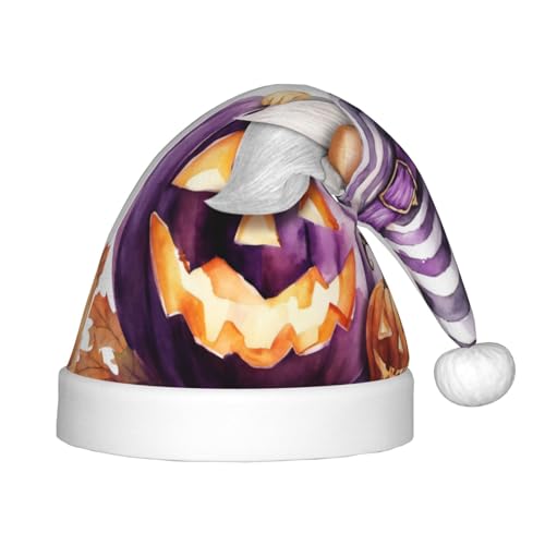 Kuilepa Halloween-Zwerg mit Kürbis-Druck, Weihnachtsmann-Hut, Weihnachtsmütze für Kinder, bequeme Unisex-Hüte für Weihnachten, Neujahr, Partyzubehör Kuilepa Halloween-Zwerg mit Kürbis-Druck, Weihnachtsmann-Hut, Weihnachtsmütze für Kinder, bequeme Unisex-Hüte für Weihnachten, Neujahr, Partyzubehör von Kuilepa