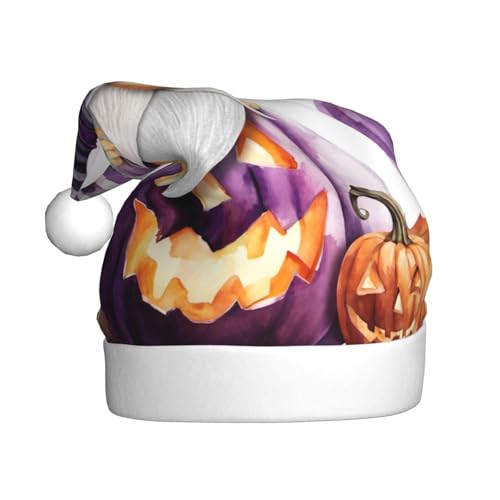 Kuilepa Halloween-Zwerg mit Kürbis-Druck, Weihnachtsmütze, Weihnachtsmannmütze, Weihnachtsmütze für Erwachsene, verdickte Weihnachtsmannmützen für Weihnachten, Neujahr, Urlaub, Partyzubehör Kuilepa Halloween-Zwerg mit Kürbis-Druck, Weihnachtsmütze, Weihnachtsmannmütze, Weihnachtsmütze für Erwachsene, verdickte Weihnachtsmannmützen für Weihnachten, Neujahr, Urlaub, Partyzubehör von Kuilepa