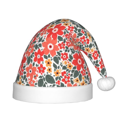 Kuilepa Kleiner Weihnachtsmannhut mit roten Korallen, Weihnachtsmütze für Kinder, bequeme Unisex-Weihnachtsmützen für Weihnachten, Neujahr, Partyzubehör von Kuilepa