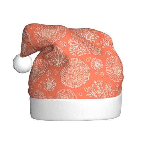 Kuilepa Schöner Weihnachtshut mit Korallendruck, Weihnachtsmann-Hut für Erwachsene, verdickte Weihnachtsmannmützen für Weihnachten, Neujahr, Partyzubehör Kuilepa Schöner Weihnachtshut mit Korallendruck, Weihnachtsmann-Hut für Erwachsene, verdickte Weihnachtsmannmützen für Weihnachten, Neujahr, Partyzubehör von Kuilepa