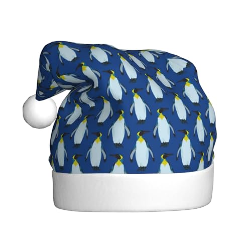 Kuilepa Schöner Weihnachtshut mit Pinguin-Druck, Weihnachtsmann-Hut für Erwachsene, dicke Weihnachtsmannmützen für Weihnachten, Neujahr, Partyzubehör Kuilepa Schöner Weihnachtshut mit Pinguin-Druck, Weihnachtsmann-Hut für Erwachsene, dicke Weihnachtsmannmützen für Weihnachten, Neujahr, Partyzubehör von Kuilepa