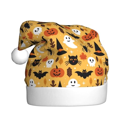 Kuilepa Weihnachtshut mit Halloween-Geisterkürbisdruck, Weihnachtsmannmütze, Weihnachtsmütze für Erwachsene, verdickte Weihnachtsmannmützen für Weihnachten, Neujahr Kuilepa Weihnachtshut mit Halloween-Geisterkürbisdruck, Weihnachtsmannmütze, Weihnachtsmütze für Erwachsene, verdickte Weihnachtsmannmützen für Weihnachten, Neujahr von Kuilepa