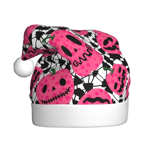 Kuilepa Weihnachtshut mit Halloween-Kürbis-Druck, Weihnachtsmannmütze, Weihnachtsmütze für Erwachsene, verdickte Weihnachtsmannmützen für Weihnachten, Neujahr, Zubehör Kuilepa Weihnachtshut mit Halloween-Kürbis-Druck, Weihnachtsmannmütze, Weihnachtsmütze für Erwachsene, verdickte Weihnachtsmannmützen für Weihnachten, Neujahr, Zubehör von Kuilepa