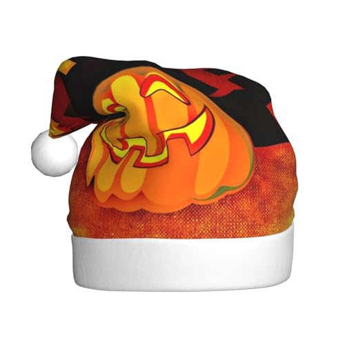 Kuilepa Weihnachtshut mit Halloween-Kürbisdruck, Weihnachtsmannmütze, Weihnachtsmütze für Erwachsene, verdickte Weihnachtsmannmützen für Weihnachten, Neujahr Kuilepa Weihnachtshut mit Halloween-Kürbisdruck, Weihnachtsmannmütze, Weihnachtsmütze für Erwachsene, verdickte Weihnachtsmannmützen für Weihnachten, Neujahr von Kuilepa
