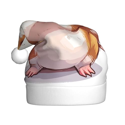 Kuilepa Weihnachtshut mit Meerschweinchen-Cartoon-Muster, Weihnachtsmann-Hut, dicker Weihnachtsmann-Hut für Weihnachten, Neujahr, Partyzubehör Kuilepa Weihnachtshut mit Meerschweinchen-Cartoon-Muster, Weihnachtsmann-Hut, dicker Weihnachtsmann-Hut für Weihnachten, Neujahr, Partyzubehör von Kuilepa