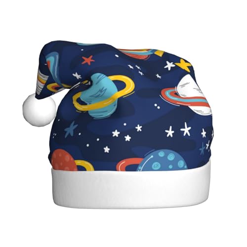 Kuilepa Weihnachtshut mit Planeten und Sternen, Weihnachtsmannmütze, Weihnachtsmütze für Erwachsene, verdickte Weihnachtsmannmützen für Weihnachten, Neujahr Kuilepa Weihnachtshut mit Planeten und Sternen, Weihnachtsmannmütze, Weihnachtsmütze für Erwachsene, verdickte Weihnachtsmannmützen für Weihnachten, Neujahr von Kuilepa