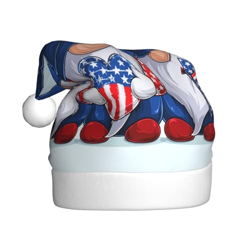 Kuilepa Weihnachtshut mit Zwergenmuster in den USA, Weihnachtsmannhut, Weihnachtsmütze für Erwachsene, verdickte Weihnachtsmannmützen für Weihnachten, Neujahr, Lieferungen von Kuilepa