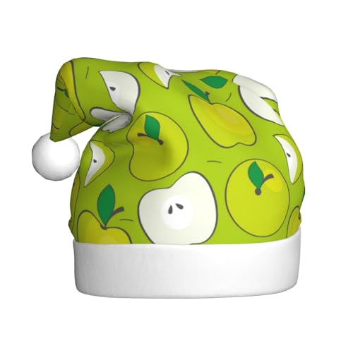 Kuilepa Weihnachtshut mit grünen Früchten, Weihnachtsmannhut, Weihnachtsmütze für Erwachsene, verdickte Weihnachtsmannmützen für Weihnachten, Neujahr, Feiertag von Kuilepa