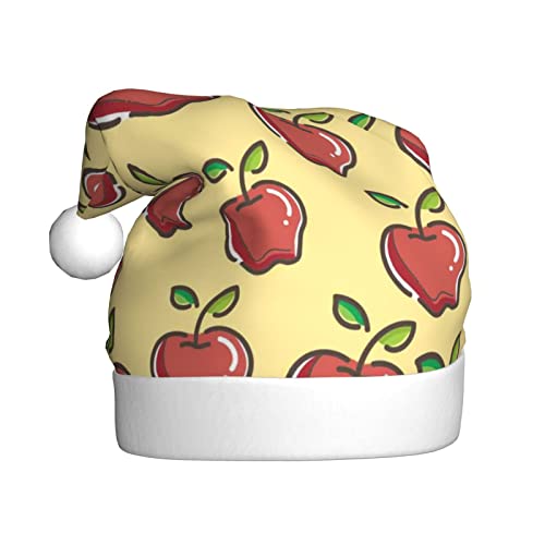 Kuilepa Weihnachtshut mit roten Früchten, Weihnachtsmannhut, Weihnachtsmütze für Erwachsene, verdickte Weihnachtsmannmützen für Weihnachten, Neujahr, Partyzubehör von Kuilepa