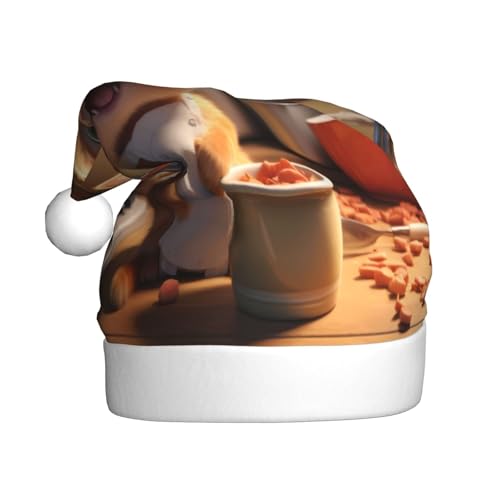 Kuilepa Weihnachtsmütze mit Cartoon-Katzen-Druck, Weihnachtsmannmütze, Weihnachtsmütze für Erwachsene, verdickte Weihnachtsmannmützen für Weihnachten, Neujahr, Urlaub, Partyzubehör Kuilepa Weihnachtsmütze mit Cartoon-Katzen-Druck, Weihnachtsmannmütze, Weihnachtsmütze für Erwachsene, verdickte Weihnachtsmannmützen für Weihnachten, Neujahr, Urlaub, Partyzubehör von Kuilepa