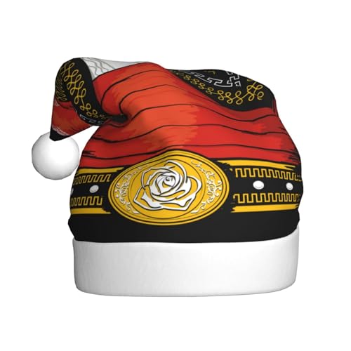 Kuilepa Weihnachtsmütze mit Charro-Anzug, Weihnachtsmannmütze, Weihnachtsmütze für Erwachsene, verdickte Weihnachtsmannmützen für Weihnachten, Neujahr, Urlaub, Partyzubehör von Kuilepa