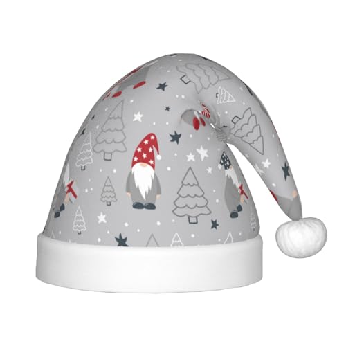 Kuilepa Weihnachtsmütze mit Geschenkdruck, Weihnachtsmütze für Kinder, bequeme Unisex-Weihnachtsmützen für Weihnachten, Neujahr, Feiertage, Partyzubehör von Kuilepa