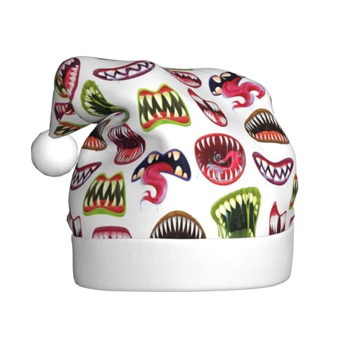Kuilepa Weihnachtsmütze mit Halloween-Aufdruck, Weihnachtsmannmütze, Weihnachtsmütze für Erwachsene, verdickte Weihnachtsmannmützen für Weihnachten, Neujahr, Urlaub, Partyzubehör Kuilepa Weihnachtsmütze mit Halloween-Aufdruck, Weihnachtsmannmütze, Weihnachtsmütze für Erwachsene, verdickte Weihnachtsmannmützen für Weihnachten, Neujahr, Urlaub, Partyzubehör von Kuilepa