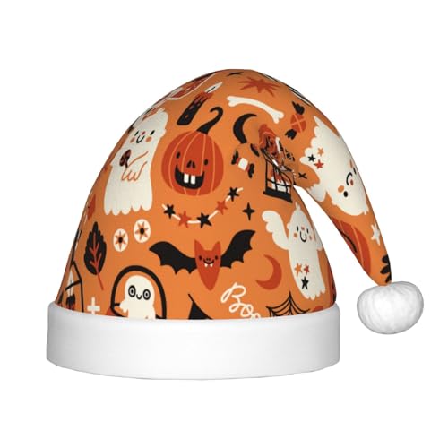 Kuilepa Weihnachtsmütze mit Halloween-Aufdruck 2, Weihnachtsmütze für Kinder, Unisex, bequem für Weihnachten, Neujahr, Partyzubehör Kuilepa Weihnachtsmütze mit Halloween-Aufdruck 2, Weihnachtsmütze für Kinder, Unisex, bequem für Weihnachten, Neujahr, Partyzubehör von Kuilepa