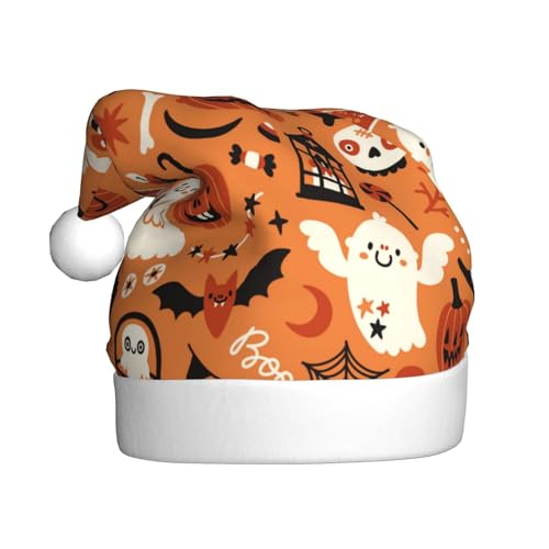 Kuilepa Weihnachtsmütze mit Halloween-Druck, Weihnachtsmann-Hut für Erwachsene, verdickte Weihnachtsmannmützen für Weihnachten, Neujahr, Feiertag Kuilepa Weihnachtsmütze mit Halloween-Druck, Weihnachtsmann-Hut für Erwachsene, verdickte Weihnachtsmannmützen für Weihnachten, Neujahr, Feiertag von Kuilepa