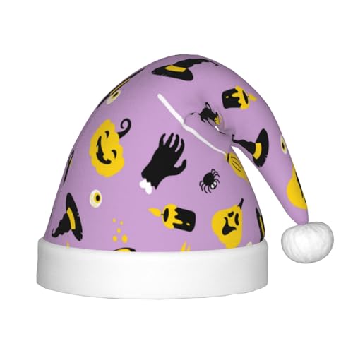Kuilepa Weihnachtsmütze mit Halloween-Druck, Weihnachtsmütze für Kinder, Unisex, bequeme Weihnachtsmützen für Weihnachten, Neujahr, Partyzubehör Kuilepa Weihnachtsmütze mit Halloween-Druck, Weihnachtsmütze für Kinder, Unisex, bequeme Weihnachtsmützen für Weihnachten, Neujahr, Partyzubehör von Kuilepa