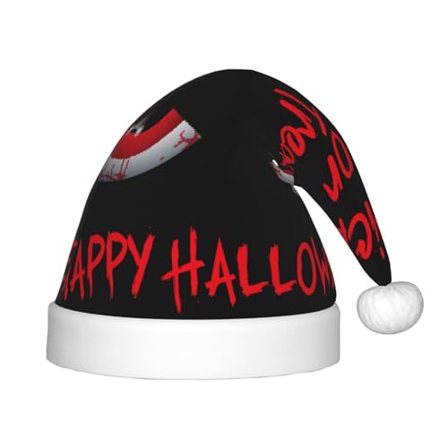 Kuilepa Weihnachtsmütze mit Happy Halloween-Druck, Weihnachtsmütze für Kinder, bequeme Unisex-Weihnachtsmützen für Weihnachten, Neujahr, Partyzubehör Kuilepa Weihnachtsmütze mit Happy Halloween-Druck, Weihnachtsmütze für Kinder, bequeme Unisex-Weihnachtsmützen für Weihnachten, Neujahr, Partyzubehör von Kuilepa