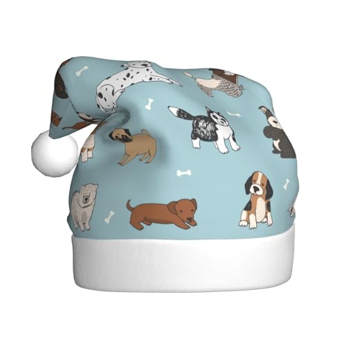 Kuilepa Weihnachtsmütze mit Haustier-Druck, Weihnachtsmann-Hut für Erwachsene, dicke Weihnachtsmannmützen für Weihnachten, Neujahr, Partyzubehör Kuilepa Weihnachtsmütze mit Haustier-Druck, Weihnachtsmann-Hut für Erwachsene, dicke Weihnachtsmannmützen für Weihnachten, Neujahr, Partyzubehör von Kuilepa