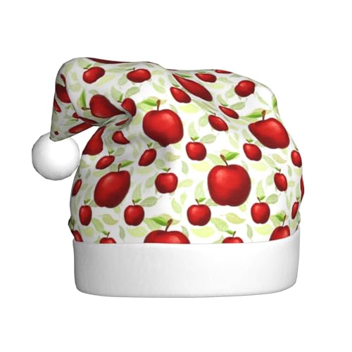 Kuilepa Weihnachtsmütze mit Obstäpfel-Aufdruck, Weihnachtsmannmütze, Weihnachtsmütze für Erwachsene, verdickte Weihnachtsmannmützen für Weihnachten, Neujahr, Urlaub, Partyzubehör Kuilepa Weihnachtsmütze mit Obstäpfel-Aufdruck, Weihnachtsmannmütze, Weihnachtsmütze für Erwachsene, verdickte Weihnachtsmannmützen für Weihnachten, Neujahr, Urlaub, Partyzubehör von Kuilepa