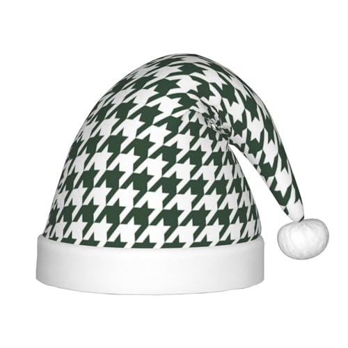 Kuilepa Weihnachtsmütze mit Schottenkaro-Muster, Weihnachtsmütze für Kinder, bequeme Unisex-Weihnachtsmützen für Weihnachten, Neujahr, Partyzubehör von Kuilepa