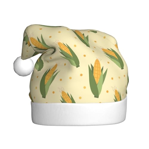 Kuilepa Weihnachtsmütze mit gelbem Maisdruck, Weihnachtsmannmütze, Weihnachtsmütze für Erwachsene, verdickte Weihnachtsmannmützen für Weihnachten, Neujahr, Urlaub, Partyzubehör Kuilepa Weihnachtsmütze mit gelbem Maisdruck, Weihnachtsmannmütze, Weihnachtsmütze für Erwachsene, verdickte Weihnachtsmannmützen für Weihnachten, Neujahr, Urlaub, Partyzubehör von Kuilepa