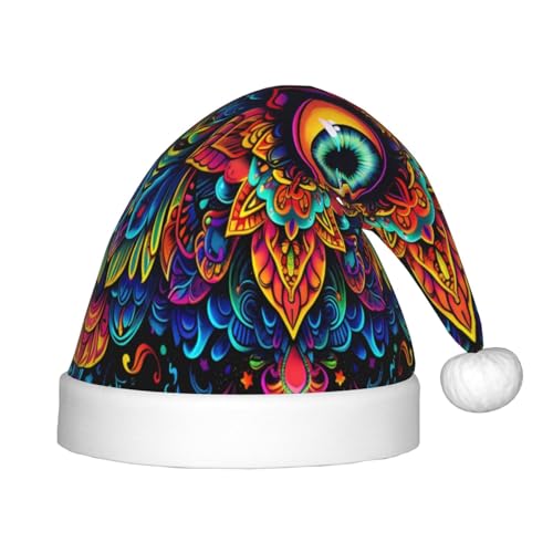 Kuilepa Weihnachtsmütze mit lebendigen psychedelischen Augen, Weihnachtsmütze für Kinder, bequeme Unisex-Weihnachtsmützen für Weihnachten, Neujahr, Feiertage, Zubehör für von Kuilepa