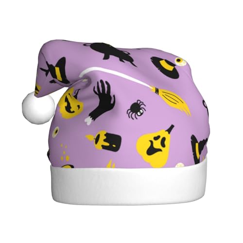 Kuilepa Weihnachtsmütze mit süßem Halloween-Druck, Weihnachtsmannmütze, Weihnachtsmütze für Erwachsene, verdickte Weihnachtsmannmützen für Weihnachten, Neujahr, Urlaub, Partyzubehör Kuilepa Weihnachtsmütze mit süßem Halloween-Druck, Weihnachtsmannmütze, Weihnachtsmütze für Erwachsene, verdickte Weihnachtsmannmützen für Weihnachten, Neujahr, Urlaub, Partyzubehör von Kuilepa