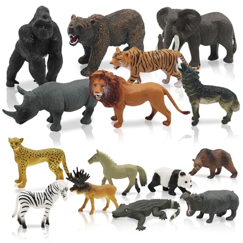 Kujinova 15 Stück Waldtiere Figuren Spielzeug, Miniatur Tiere Figuren, Waldtiere Figuren Set für Kinder, Bauernhof Dschungel Wild für Wald Themen Kuchenaufsätze, Weihnachten Tierfiguren für Kinder Kujinova 15 Stück Waldtiere Figuren Spielzeug, Miniatur Tiere Figuren, Waldtiere Figuren Set für Kinder, Bauernhof Dschungel Wild für Wald Themen Kuchenaufsätze, Weihnachten Tierfiguren für Kinder von Kujinova