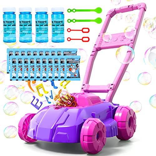 Automatische Blase Gebläse Maker Maschine, Outdoor Bubble Rasenmäher für Kleinkinder Garten Spielzeug, Baby Jungen Mädchen Geburtstag Geschenk Spielzeug von KukuFun