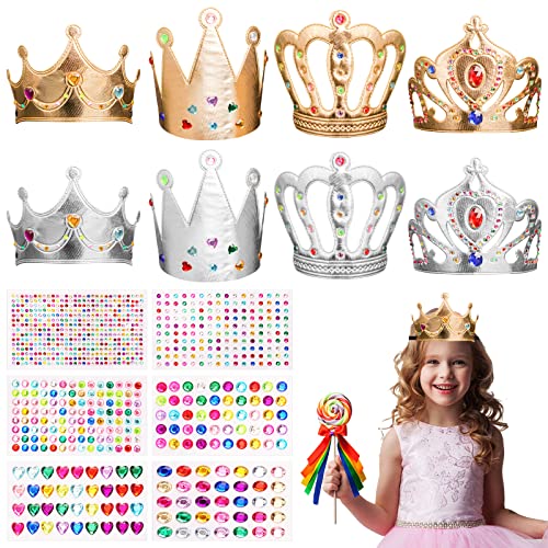Partyhüte Krone,8Pcs Geburtstagskrone Kinder,Schaumstoff Goldene Krone,Diy Party Krone Geburtstag,Partyhüte Basteln mit 7 Blätter bunte Diamanten Aufkleber Partyhüte Krone,8Pcs Geburtstagskrone Kinder,Schaumstoff Goldene Krone,Diy Party Krone Geburtstag,Partyhüte Basteln mit 7 Blätter bunte Diamanten Aufkleber von Kulannder