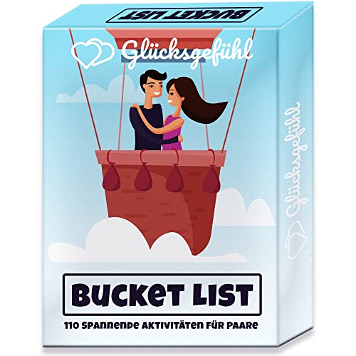 Glücksgefühl - Bucket List für Paare - Paar Geschenkidee für eine wunderbare gemeinsame Zeit - Dateideen für Partner Partnerin (Bucket List - Aktivitäten, 110 Karten) von Kulinu