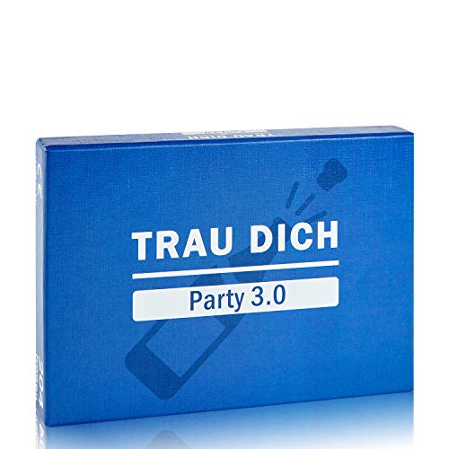 Kulinu TRAU Dich - Party 3.0 - Das Partyspiel mit witzigen und skurrilen Fragen - Das Party Deko Spiel Macht eure Feier einzigartig - Eines der witzigsten Spiele für Erwachsene von Kulinu